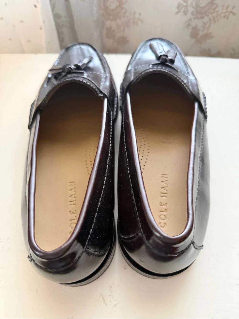 Cole Haan Men's Tassel Loafers in Dark Brown/Burgundy - Classic Slip-On Shoes